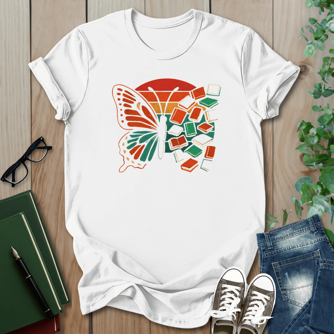 Butterfly Book Graphic - T-Shirt