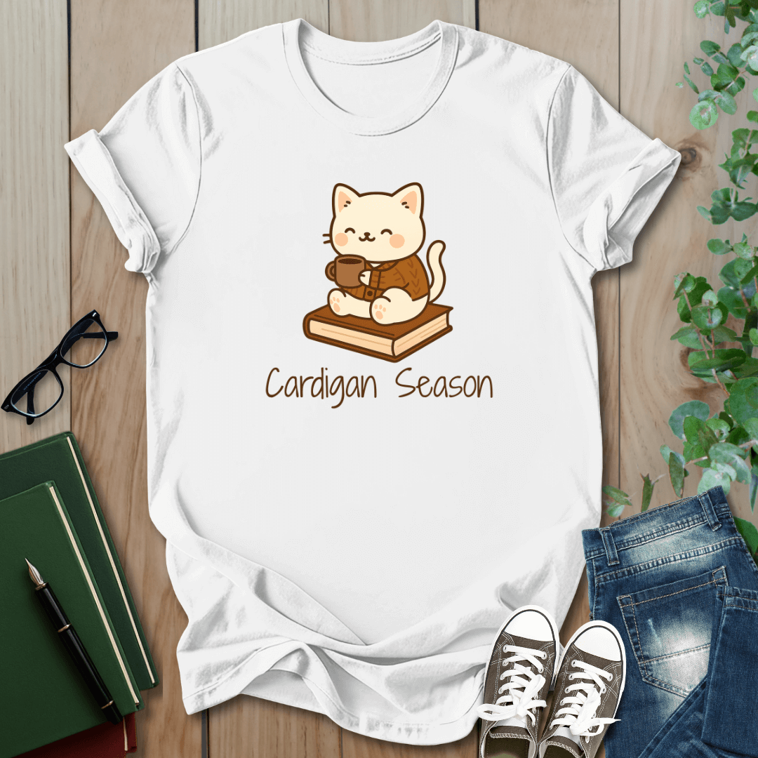 Cat, Cardigan Season - T-Shirt